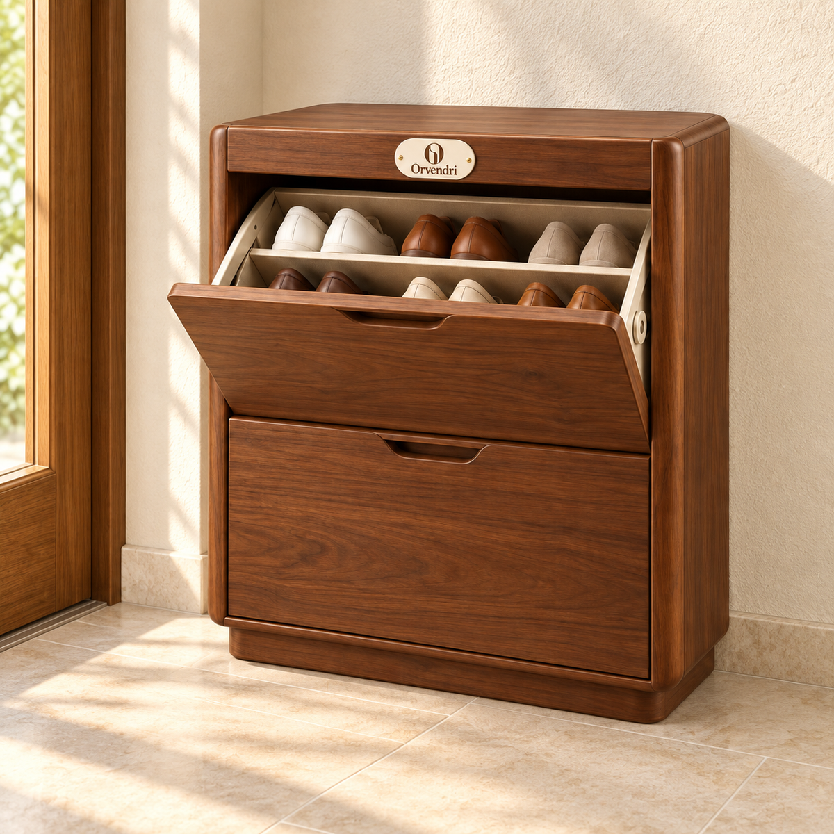 Orvendri Smart Spaces Two-Compartment Tilt-Out Shoe Cabinet
