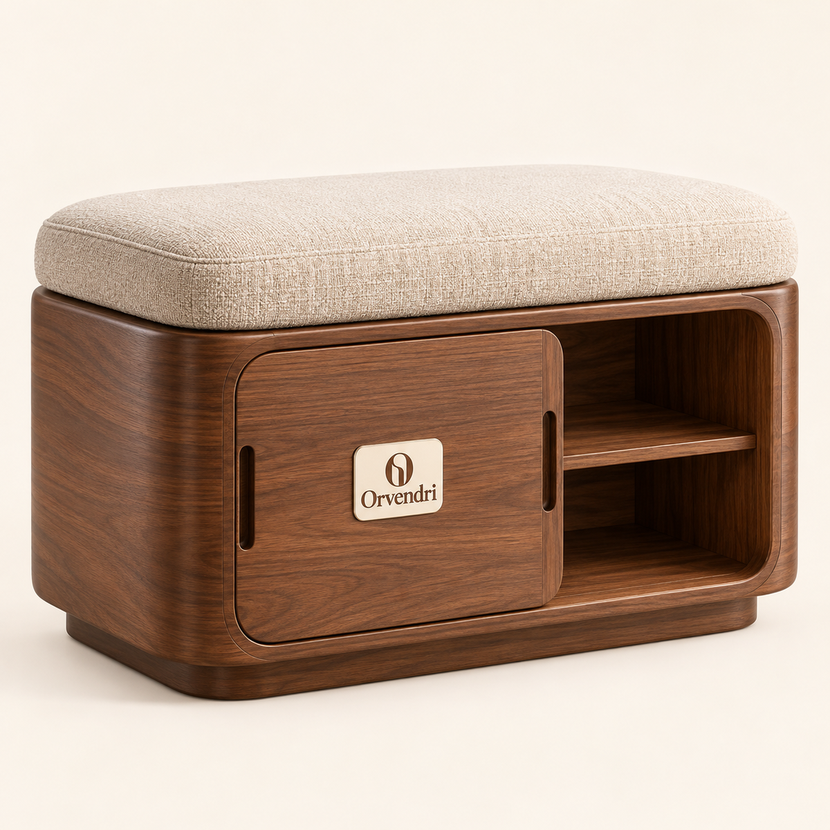 Orvendri Smart Spaces Upholstered Storage Seat with Sliding Door